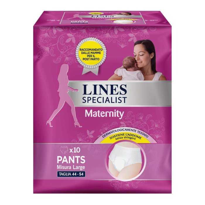 Lines Specialist - Pants Maternity Mutandina Assorbente Taglia L 10 mutandine