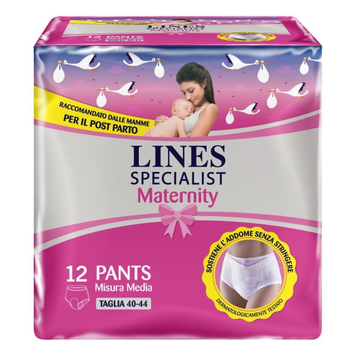 Lines Specialist - Pants Maternity Mutandina Assorbente Taglia M 12 mutandine
