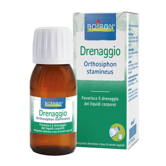 Boiron Orthosiphon Stamineus Estratto Idroalcolico in Gocce, Depurativo Drenante Naturale 60 ml