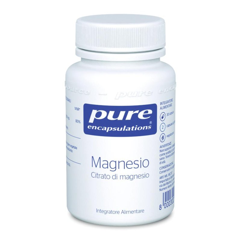 Pure Encapsulations Magnesio Citrato Integratore contro la Stanchezza 30 Capsule