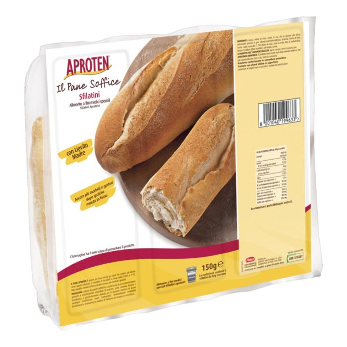 Dieterba Aproten Alimentazione Aproteica Pane e Derivati Sfilatini Freschi e Fragranti 3  x 50 g