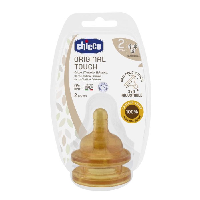 Chicco Artsana tettarella original touch 0m+ flusso Regolabile caucciu 2 pezzi