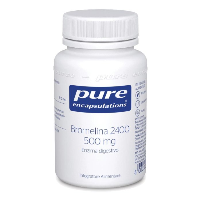 Pure Encapsulations Bromelina Integratore Drenaggio dei Liquidi Corporei e Cellulite 30 Capsule