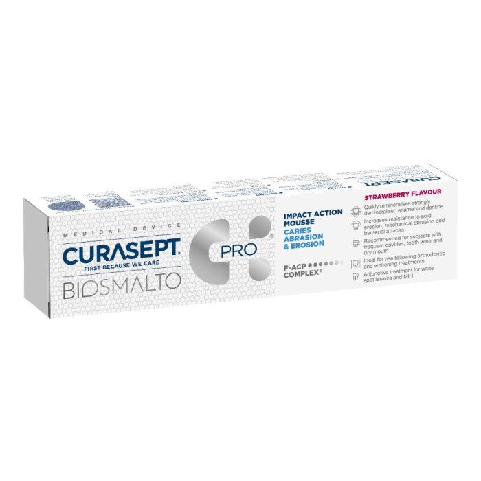 Curasept Biosmalto Carie Mousse Fragola 50ml
