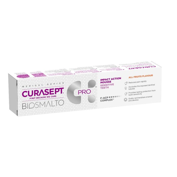 Curasept Cura e Prevenzione dei Problemi Dentali BIosmalto Mousse Denti Sensibili 50 ml