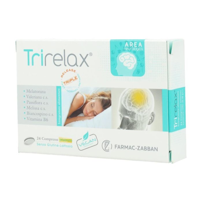 TRIRELAX 24 Compresse Integratore per Rilassamento, Benessere Muscolare e Gestione dello Stress