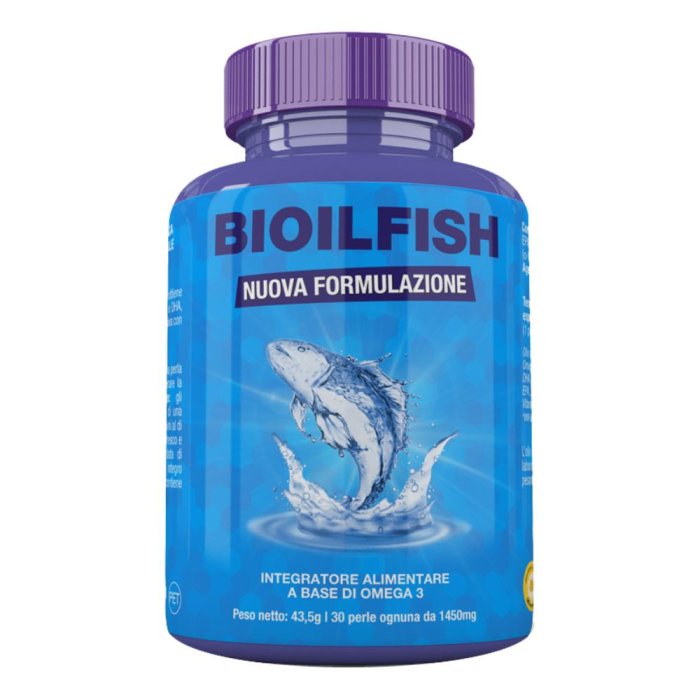 Biosalus Bioilfish 30 Perle Integratore di Olio di Pesce Ricco di Acidi Grassi Omega Tre per il Benessere di Cuore e Cervello
