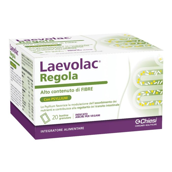 Laevolac Regola con Psyllium e fibre di frumento 20 bustine