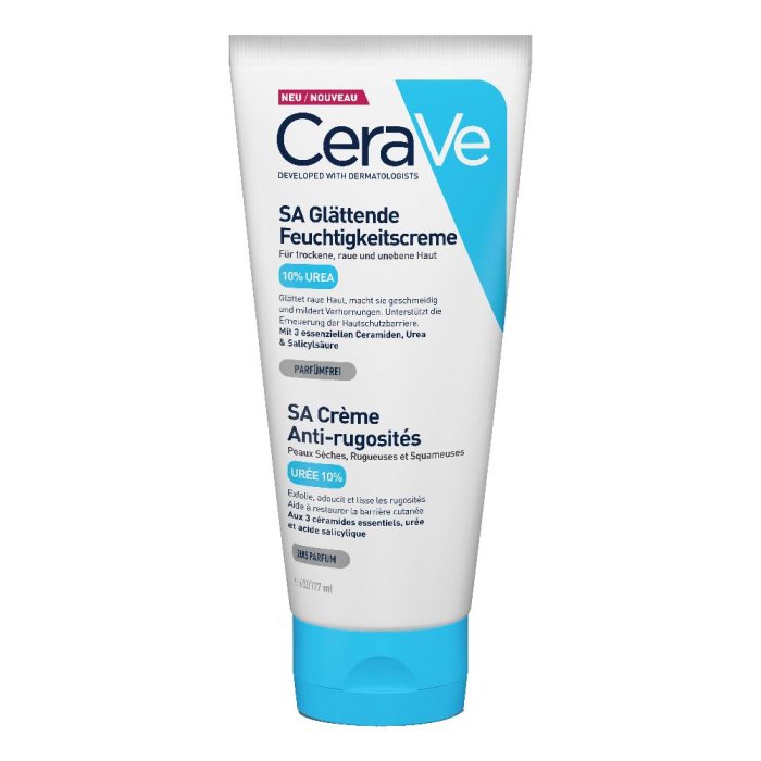 CeraVe SA Crema Levigante 10% Urea Per Pelle Molto Secca Ruvida E Screpolata 177 ml