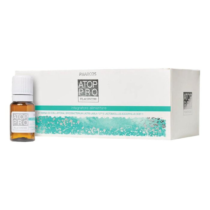 PHARCOS Atop Pro - Integratore Alimentare con Vitamina D3 e L-istidina - 21 flaconcini da 10 ml