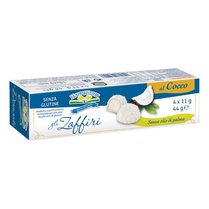Happy Farm Alimenti senza Glutine Prestige Gli Zaffiri Dolcezze al Cocco 44 g