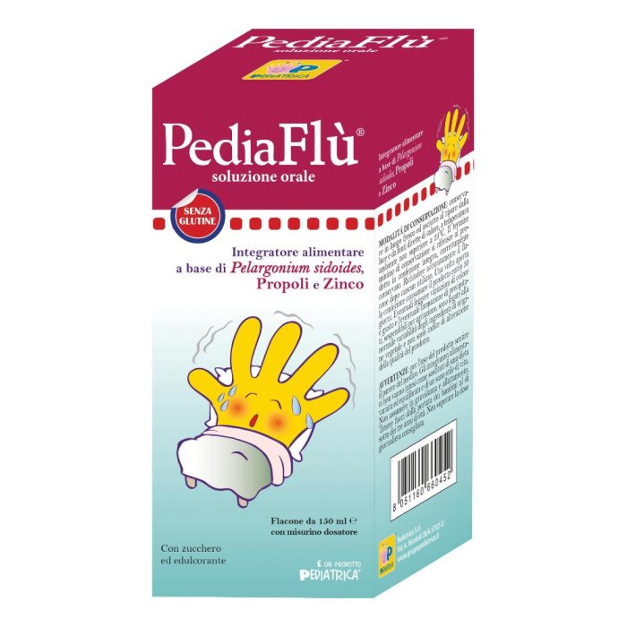 Pediaflù sciroppo bambini con pelargonium, propoli e zinco 150 ml