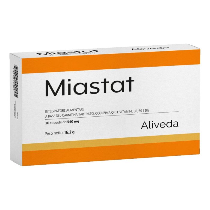 Miastat 30 capsule - integratore con riso rosso fermentato, policosanoli e coenzima Q10 per metabolismo del colesterolo