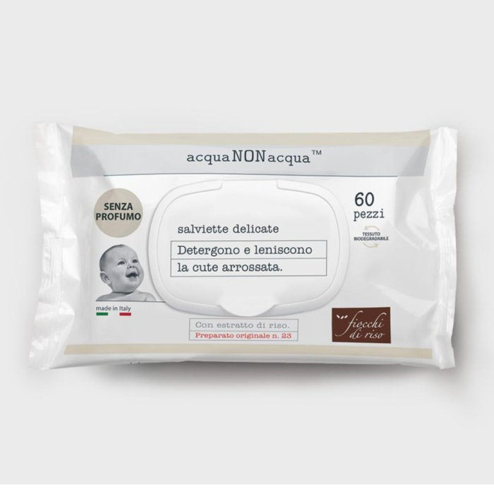 Fiocchi Di Riso Acqua Non Acqua 60 Salviette Senza Profumo