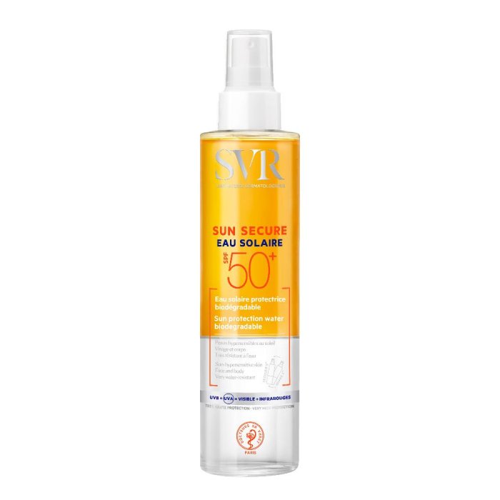 Sun Secure Eau Solaire Spf 50 protezione solare alta per viso e corpo, ideale per pelle sensibile