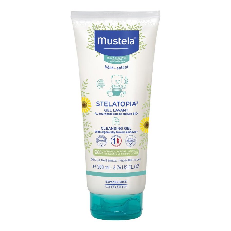 Mustela Trattamenti Delicati per Mamme e Bambini Stelatopia Gel Detergente 200 ml