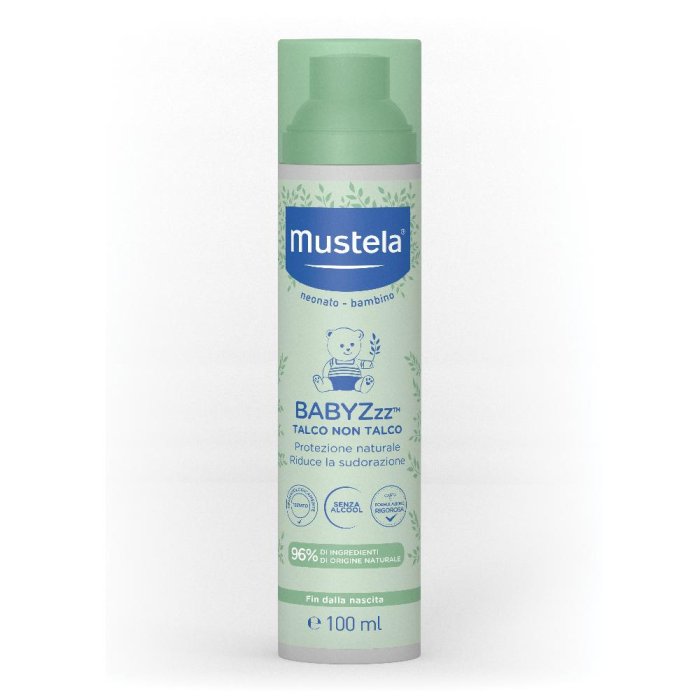 Mustela Trattamenti Delicati per Mamme e Bambini Babyzzz Talco No Talco Lenitivo e Protettivo 100 ml