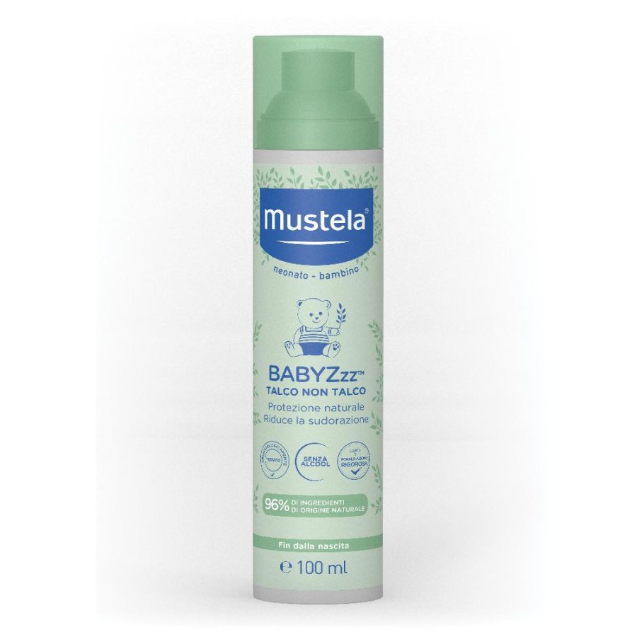 Mustela Trattamenti Delicati per Mamme e Bambini Babyzzz Talco No Talco Lenitivo e Protettivo 100 ml