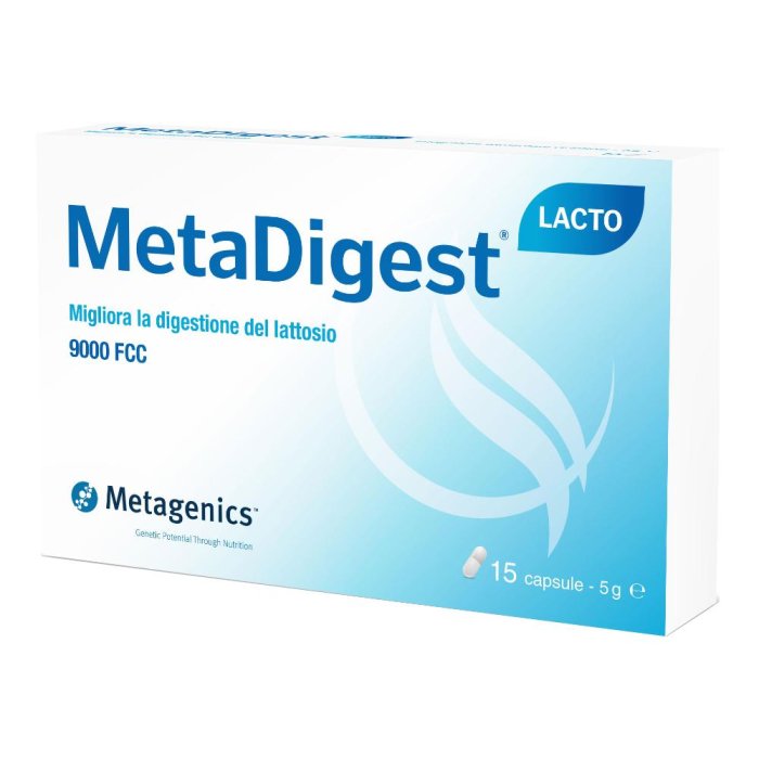 MetaDigest Lacto 15 capsule integratore con lattasi per la digestione del lattosio