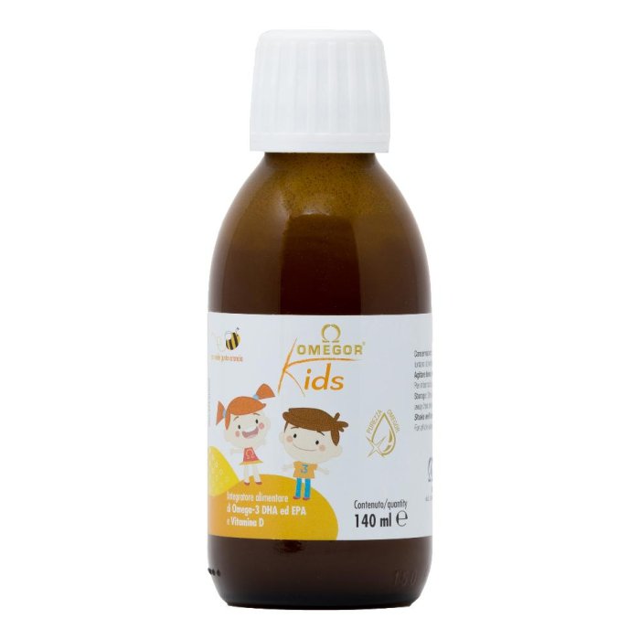 Omegor Kids Integratore Omega-3 con DHA, EPA, Vitamina C e D3 per Bambini 140 ml