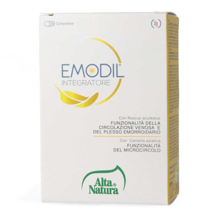 Emodil 1000 Integratore per Circolazione Venosa, Microcircolo ed Emorroidi 30 Compresse da 1,6 g
