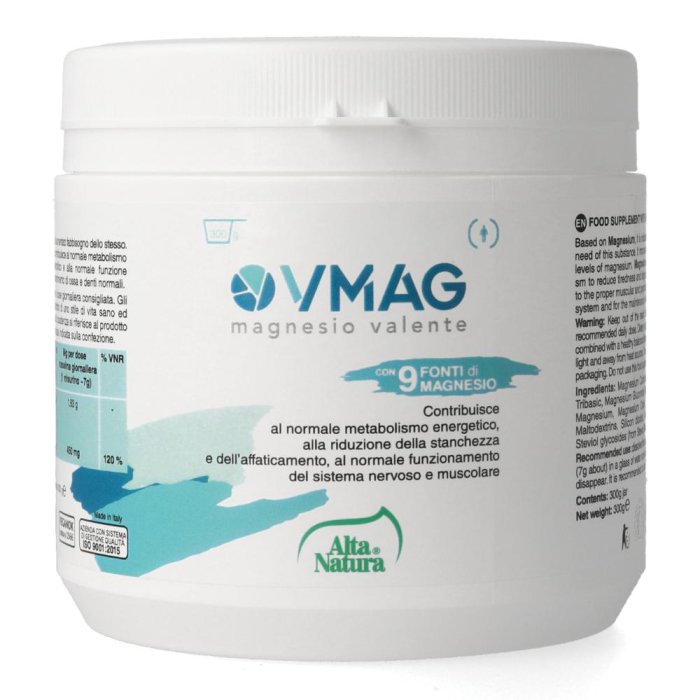 Alta Natura VMag Integratore Alimentare con 9 fonti di Magnesio 300g