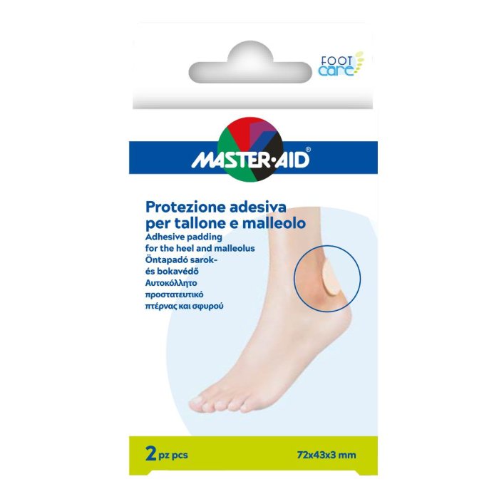 Master-Aid Foot Care - Protezione Adesiva per Tallone e Malleolo 2 protezioni