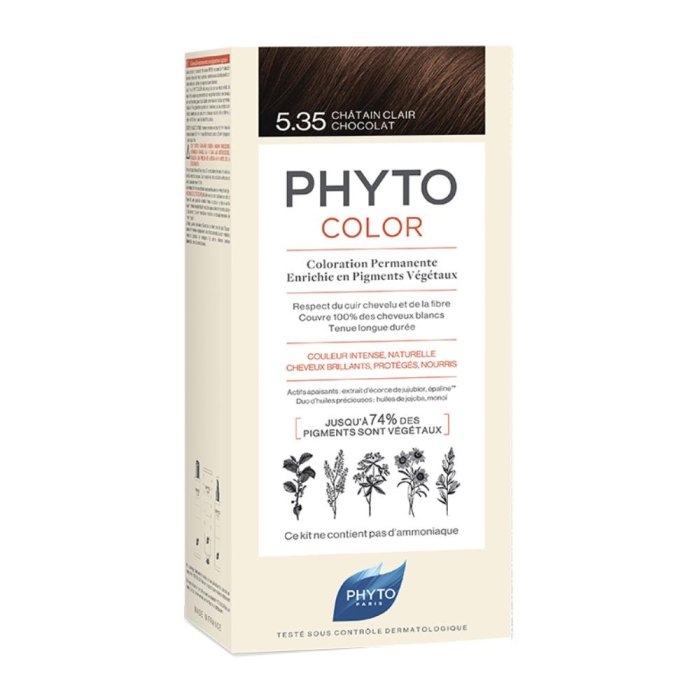 Phyto Capelli Sani e Splendenti Phyto Color Colorazione Permanente Delicata 5.35 Castano Chiaro Cioccolato