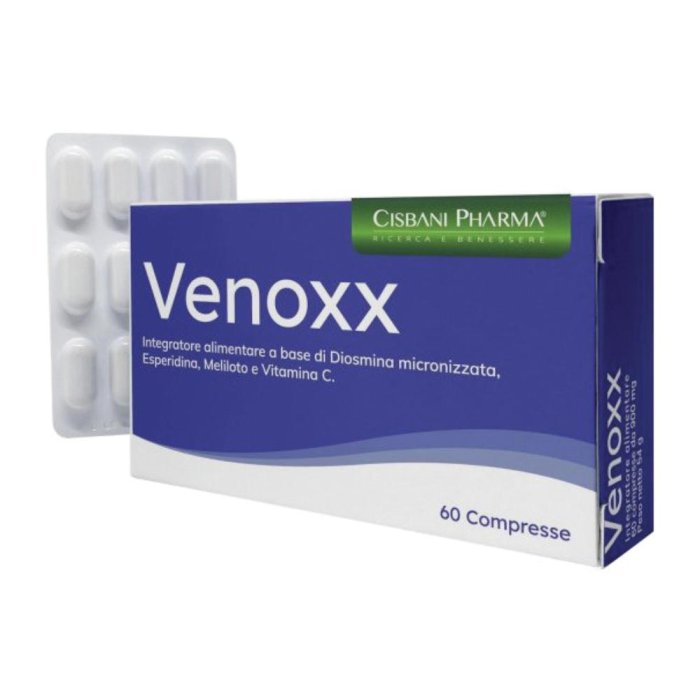 Venoxx 60 compresse - integratore con diosmina esperidina meliloto e vitamina C per circolazione venosa e gambe pesanti