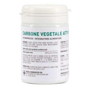 Carbone Vegetale Attivo Olcelli 50 Compresse Integratore per Gonfiore Addominale e Gas Intestinali