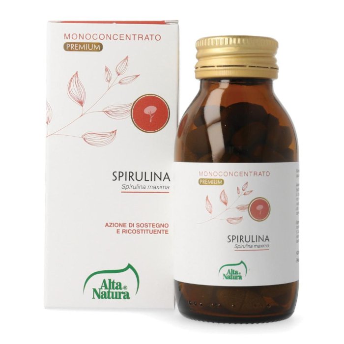 Terranata Spirulina 1500 mg 60 Compresse A-NAT Integratore Naturale di Alga Spirulina ad Alto Dosaggio