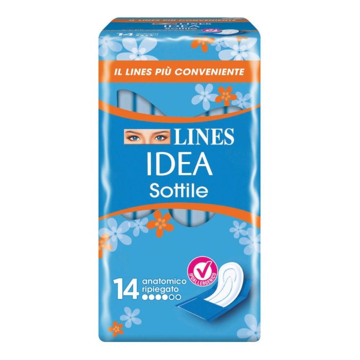 Fater Lines Idea Assorbente Sottile Ripiegato Anatomico 14 Pezzi