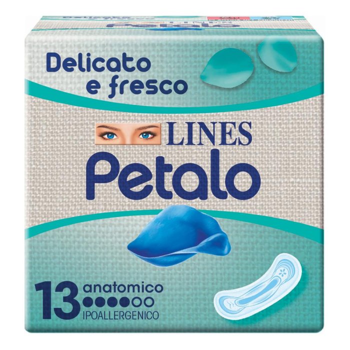 Lines Petalo Blu Assorbenti Igienici Anatomici Donna 13 Pezzi