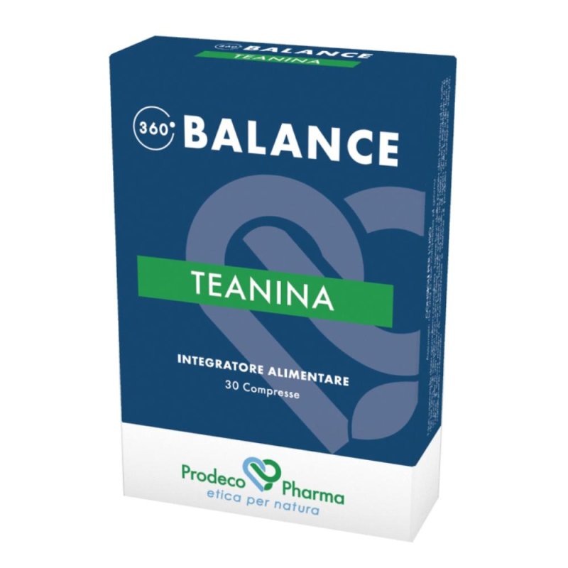 360 Balance Teanina 30 compresse - integratore di L-Teanina da tè verde per rilassamento ed equilibrio mentale