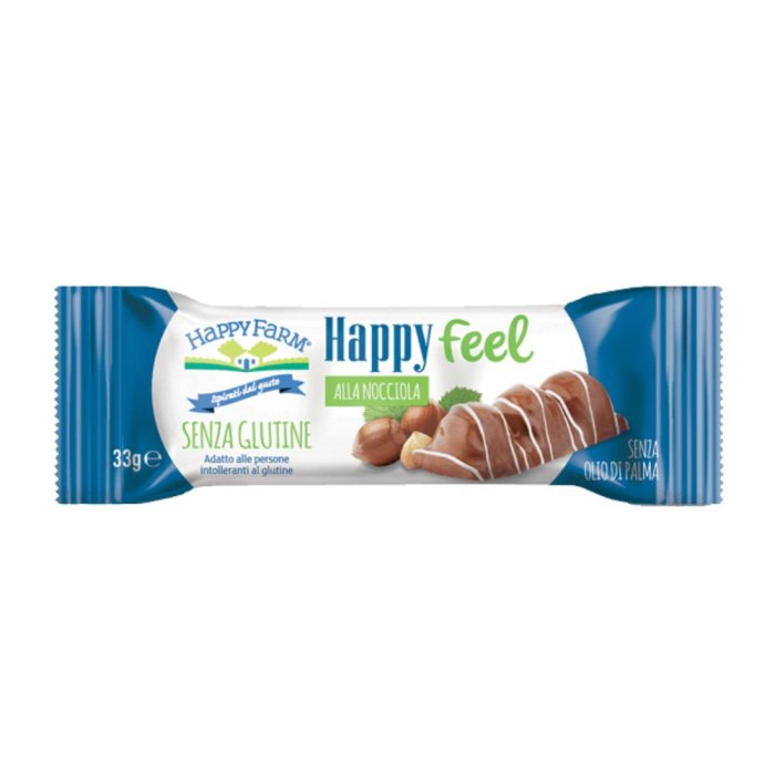 Happy Farm Alimenti senza Glutine Snack Happy Feel Dolcezze alla Nocciola Monoporzione 33 g