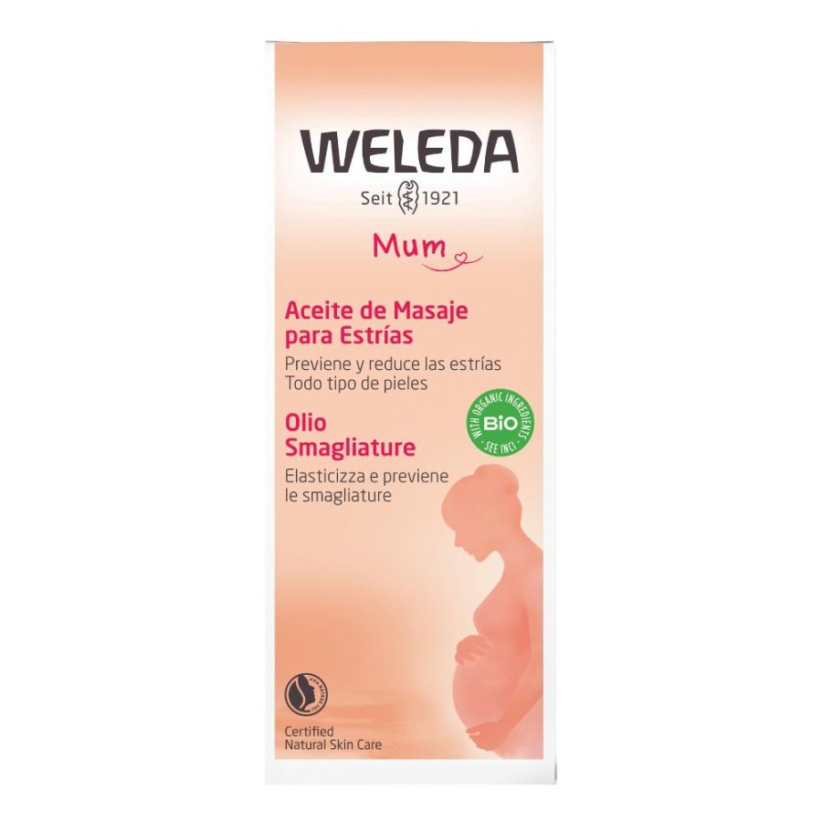 WELEDA Olio Smagliature Mum - Trattamento per Pelle Tonica ed Elastico 100 ml 