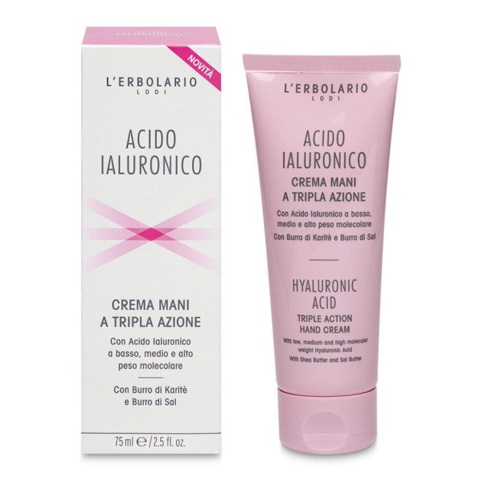 Acido ialuronico crema mani triple action - crema mani idratante all’acido ialuronico