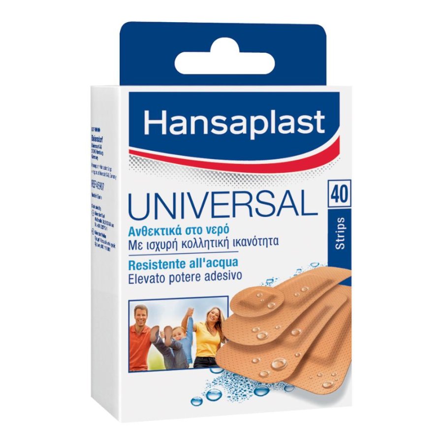 Hansaplast Cerotti Universal 40 Pezzi Resistenti all’Acqua e allo Sporco Hansaplast Cerotti Universal 40 Pezzi Resistenti all’Acqua e allo Sporco