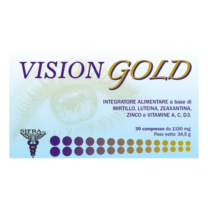 Vision Gold Integratore Alimentare per la Salute della Vista 30 Compresse