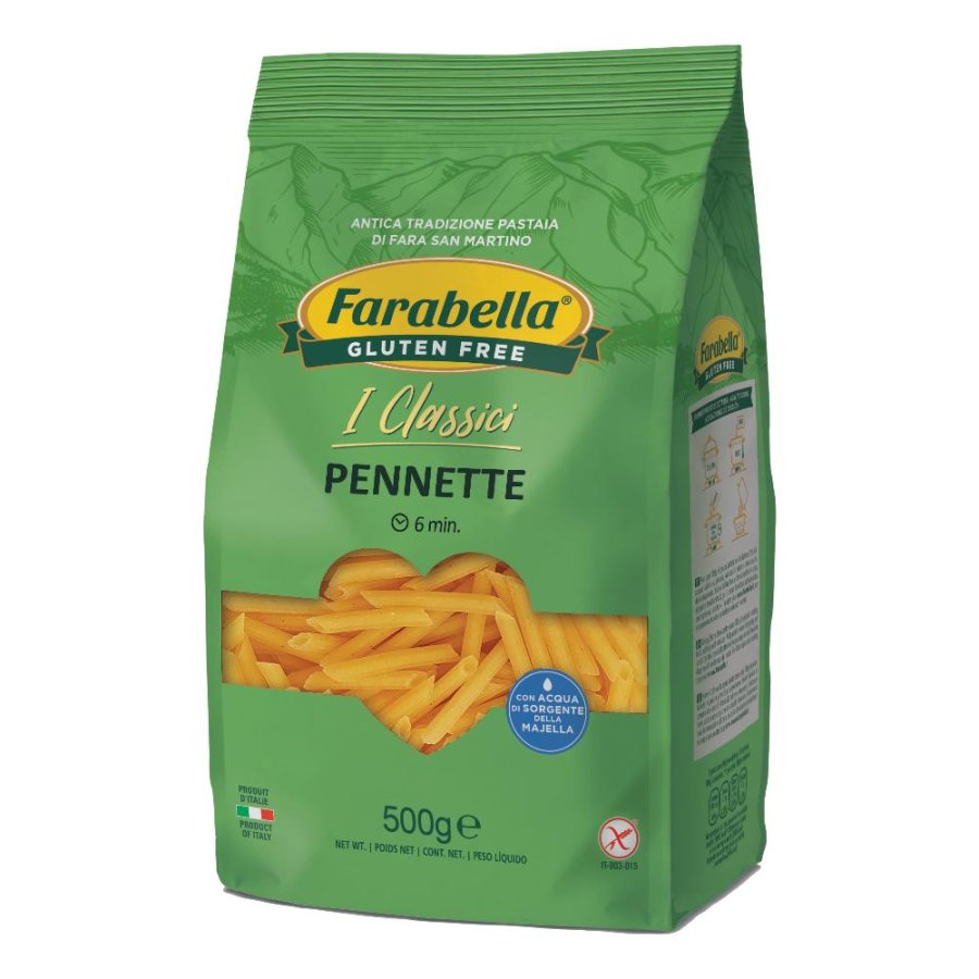 Bioalimenta Farabella Alimenti senza Glutine Pennette Pasta Secca 500 g