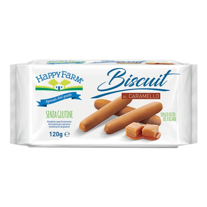 Happy Farm Biscotto Caramello  120  G biscotti e dolci da forno per colazione e pause golose