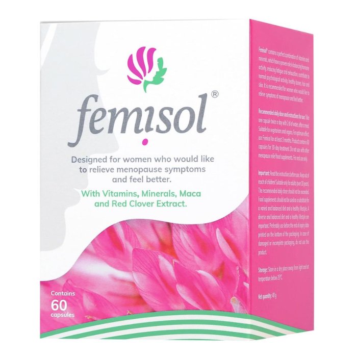 Femisol Integratore Donna Menopausa 60 Capsule – Benessere Femminile ed Equilibrio Ormonale
