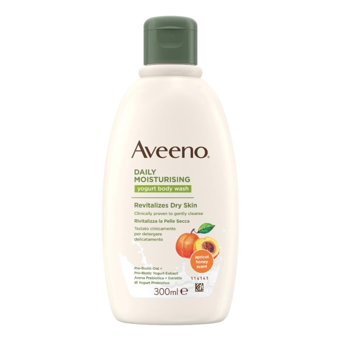 Johnson & Johnson Aveeno Bagno Doccia Yogurt Albicocca & Miele 300 Ml