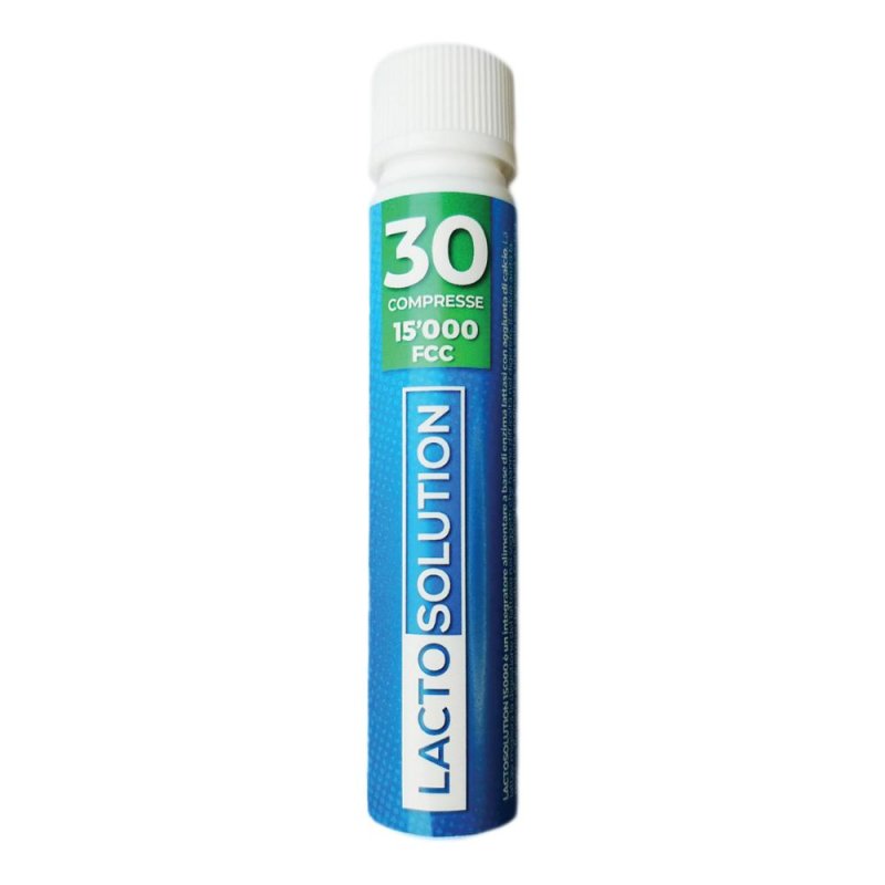 Lactosolution 15000 Lattasi 30 Compresse Integratore Alta Digeribilità per Intolleranza al Lattosio