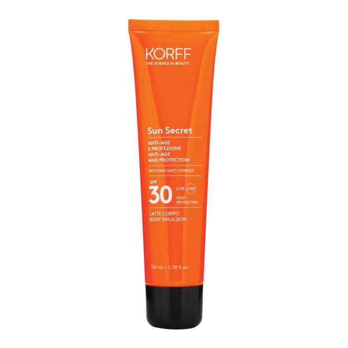 Korff Sun Latte Solare Corpo e Viso SPF 30 Alta Protezione 100 ml