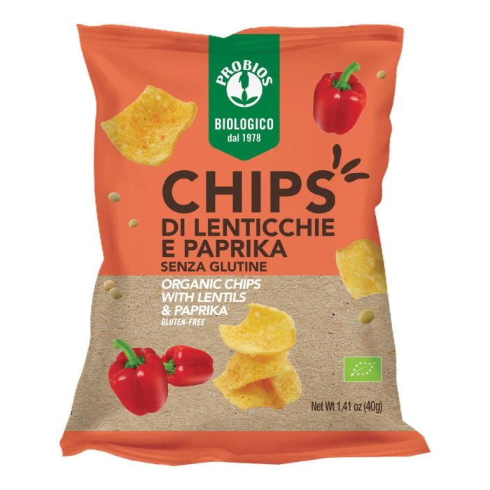 Chips di lenticchie e paprika - snack di lenticchie al gusto paprika