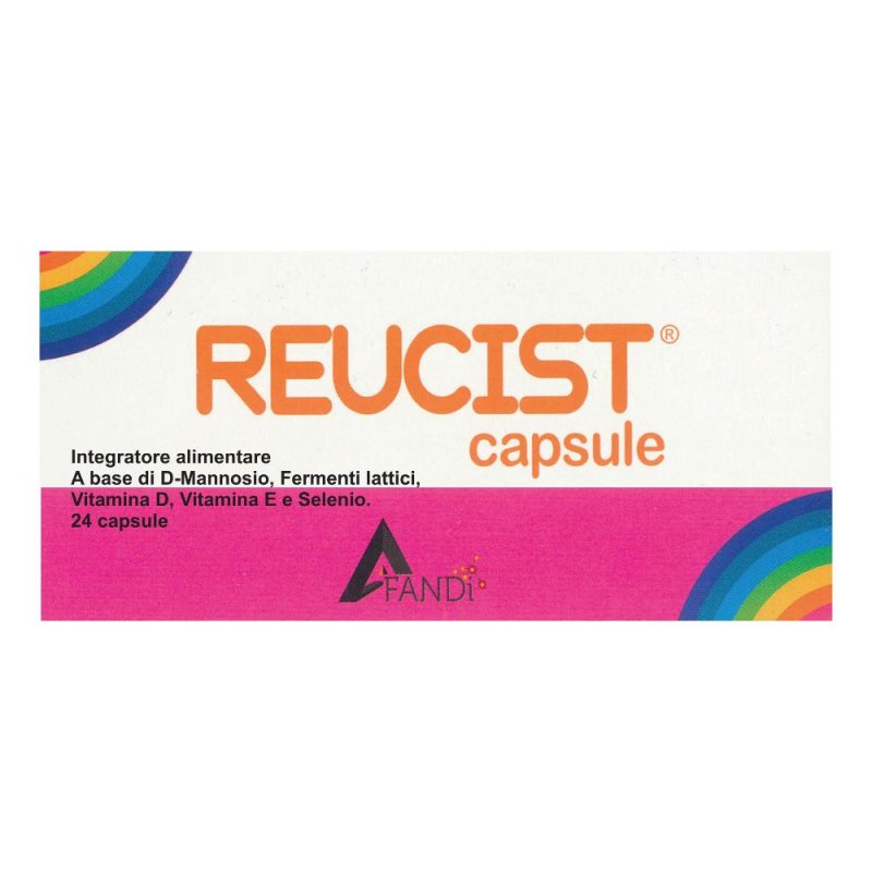 Reucist Int 24 capsule - integratore con D-mannosio probiotici vitamina D E e selenio per vie urinarie
