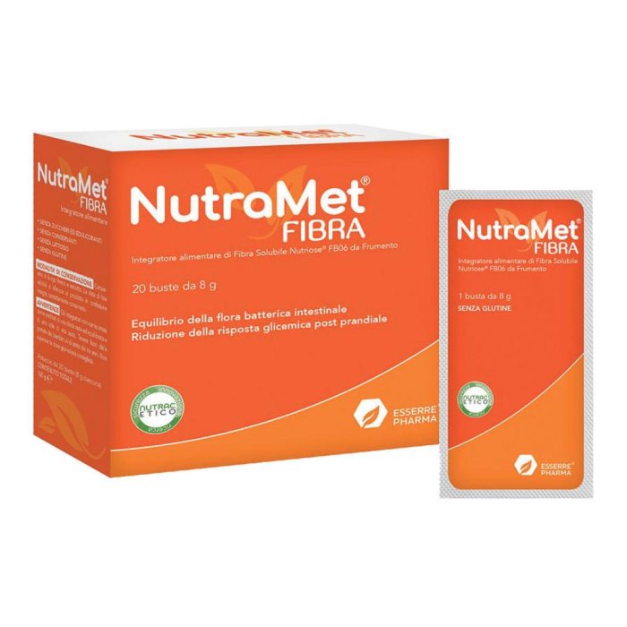 Esserre Pharma NutraMet Fibra Integratore Alimentare Intestinale 20 buste