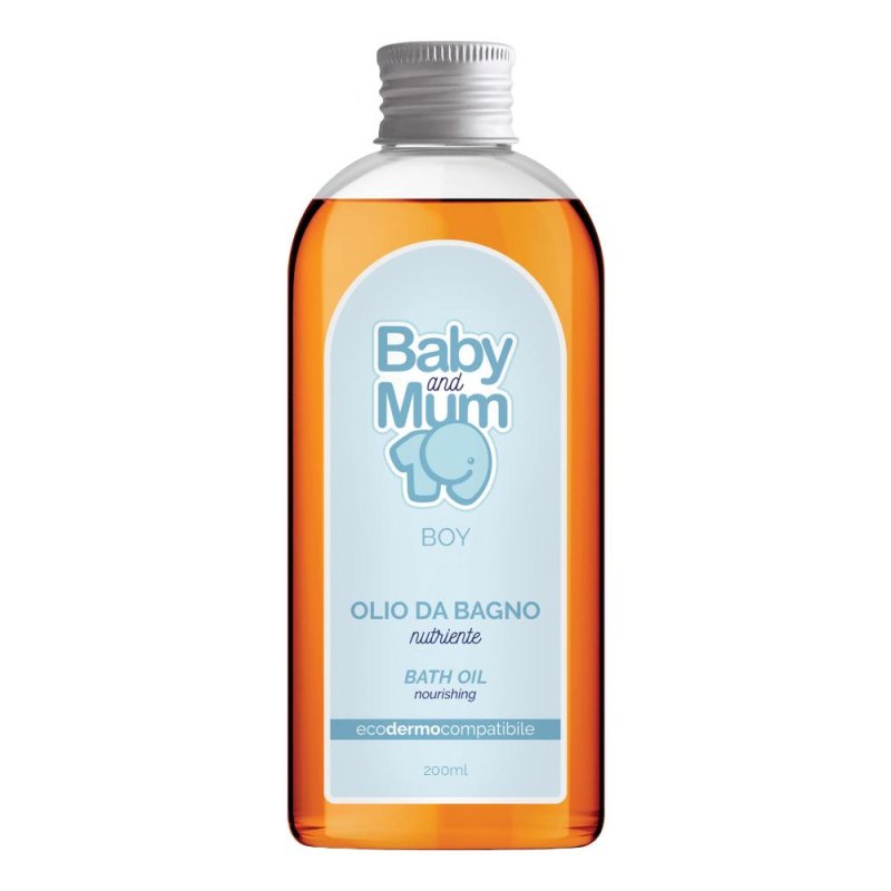 Babyandmum olio bagno boy 200 ml - olio detergente per il bagnetto dei bambini