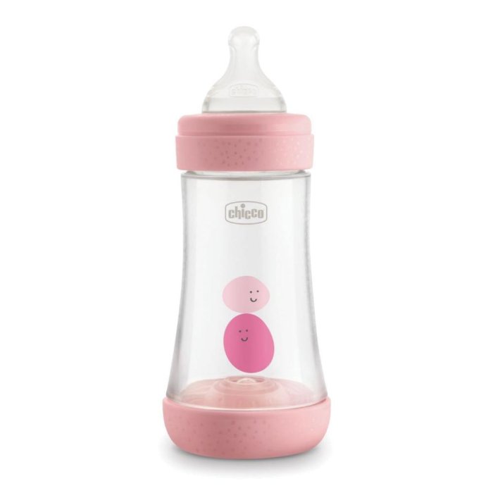 Chicco (artsana) Chicco Biberon Perfect 5 Girl 240 Ml In Silicone 2 Fori